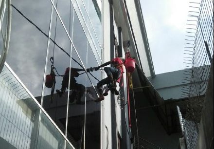 Cleaning Kaca Climbing